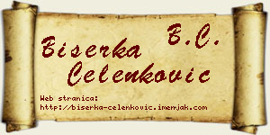 Biserka Čelenković vizit kartica